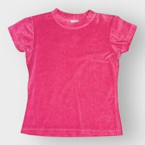 Moda International Velour Baby Tee – 2000s Barbiecore